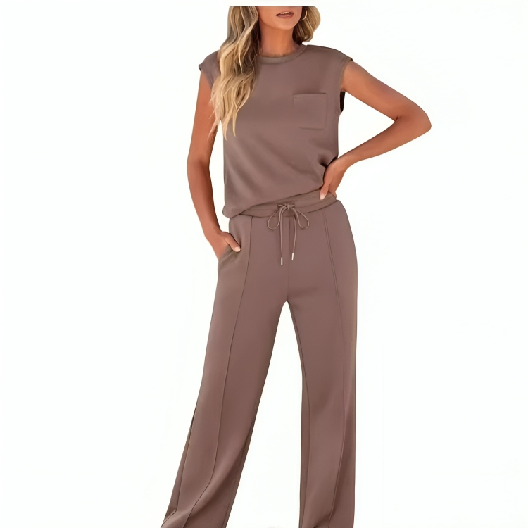 Icone™ StylishSet: Stijlvolle, Comfortabele Met Mouwloze Top En Broek Set