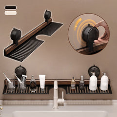 GlideHold® BathroomRack: Modern Zuiging Badkamerrek Met U-Groefontwerp