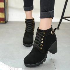 Happy™ HeelBoots - Dames Stijlvolle En Comfortabele Gesp Blokhaklaarzen