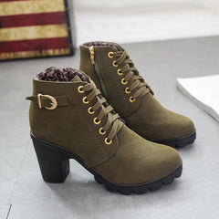 Happy™ HeelBoots - Dames Stijlvolle En Comfortabele Gesp Blokhaklaarzen