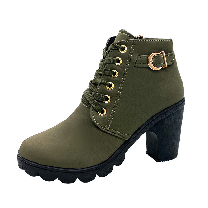 Happy™ HeelBoots - Dames Stijlvolle En Comfortabele Gesp Blokhaklaarzen