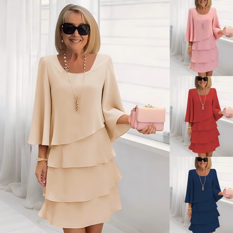 Icone™ LayeredDress: Elegante Slankmakende Lichtgewicht Laagjes Klassieke Zomerjurk