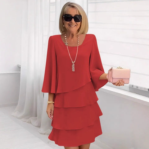 Icone™ LayeredDress: Elegante Slankmakende Lichtgewicht Laagjes Klassieke Zomerjurk