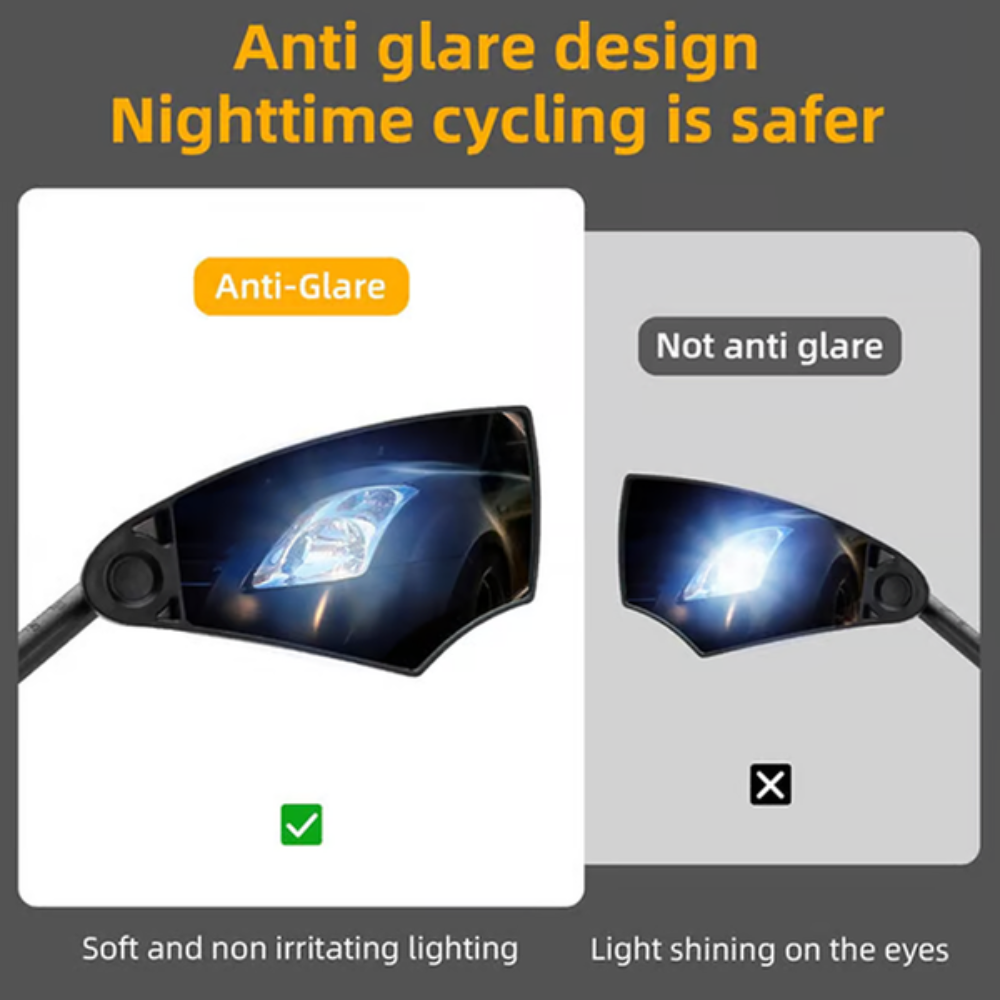 CyclingMirrors 1+1 GRATIS: Duurzaam 360° Draaibaar Breed Gezichtsveld Antireflectie Fietsen Spiegels