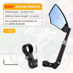 CyclingMirrors 1+1 GRATIS: Duurzaam 360° Draaibaar Breed Gezichtsveld Antireflectie Fietsen Spiegels