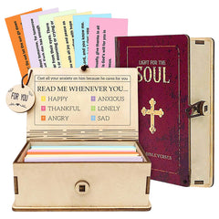 BibleBox: Houten Inspirerende Bijbelvers Gebedskaartdoos