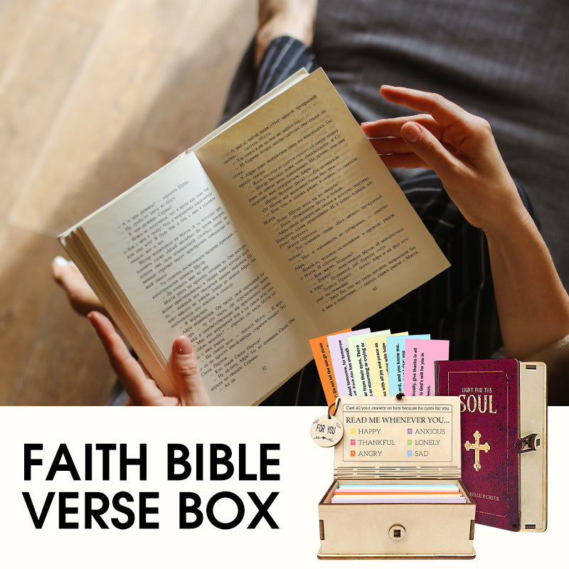 BibleBox: Houten Inspirerende Bijbelvers Gebedskaartdoos
