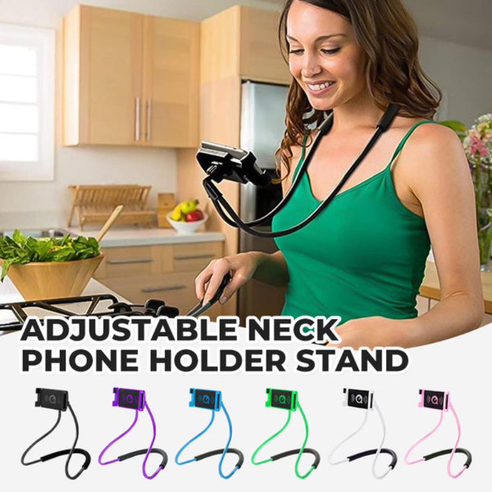 Holder360° WearableHolder 1+1 GRATIS – Verstelbare Handenvrije Comfortabele Nek Telefoon Draagbare Houder