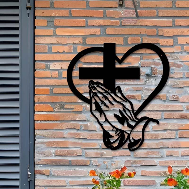 SpiritualDecor - Elegant Huis Hangend Kruis Hart Spiritueel Decor