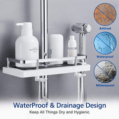 GlideHold® ShowerRack - Modern Badkamer Opbergrek