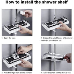 GlideHold® ShowerRack - Modern Badkamer Opbergrek