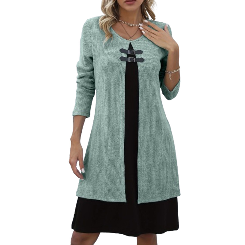 Icone™ ClassDress: Lange Mouwen Formele Mini Klasse Jurk