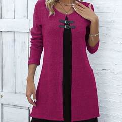 Icone™ ClassDress: Lange Mouwen Formele Mini Klasse Jurk