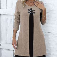 Icone™ ClassDress: Lange Mouwen Formele Mini Klasse Jurk