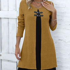 Icone™ ClassDress: Lange Mouwen Formele Mini Klasse Jurk