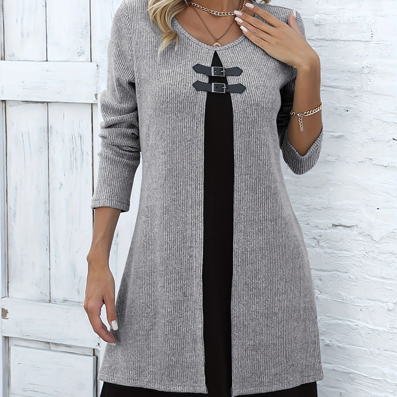 Icone™ ClassDress: Lange Mouwen Formele Mini Klasse Jurk