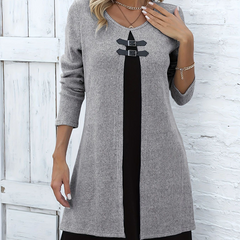 Icone™ ClassDress: Lange Mouwen Formele Mini Klasse Jurk