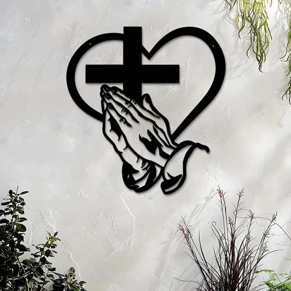 SpiritualDecor - Elegant Huis Hangend Kruis Hart Spiritueel Decor