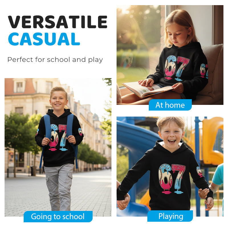 Icone™ KidsSweatshirt: Leuk Ontwerp Comfortabele Pasvorm Kids Dagelijks Draag Sweatshirt