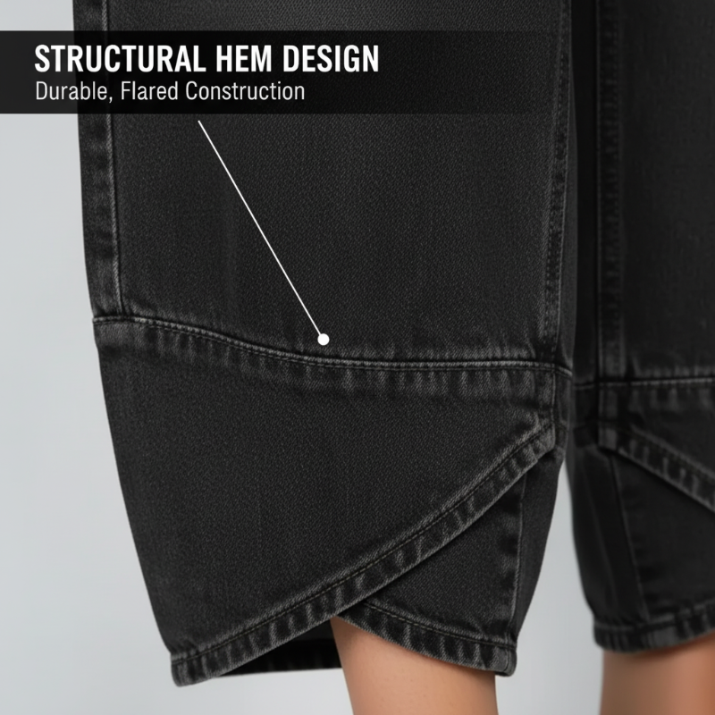 Icone™ UniqueJeans: Unieke Asymmetrische Type Wijde Been Jeans