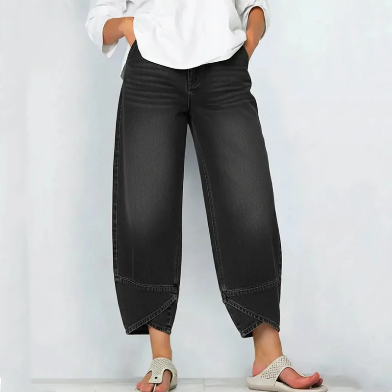 Icone™ UniqueJeans: Unieke Asymmetrische Type Wijde Been Jeans