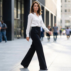 Icone™ SuitTrouser: Comfortabele Pasvorm Flatterende Hoge Taille Pakbroek