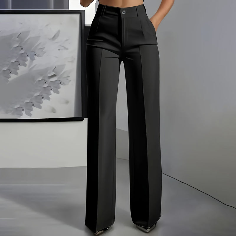 Icone™ SuitTrouser: Comfortabele Pasvorm Flatterende Hoge Taille Pakbroek