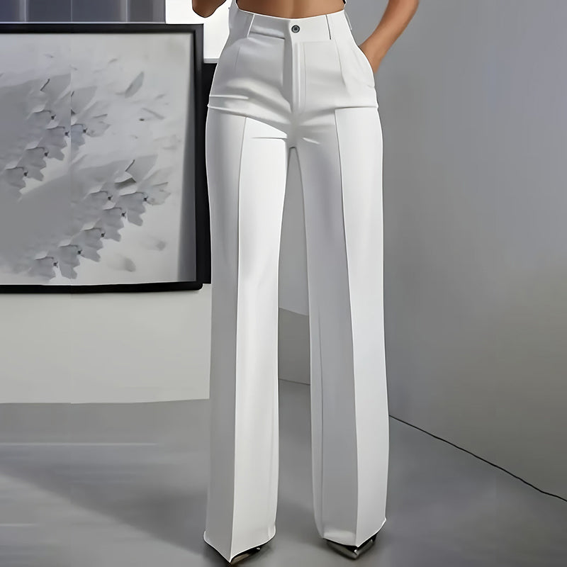 Icone™ SuitTrouser: Comfortabele Pasvorm Flatterende Hoge Taille Pakbroek