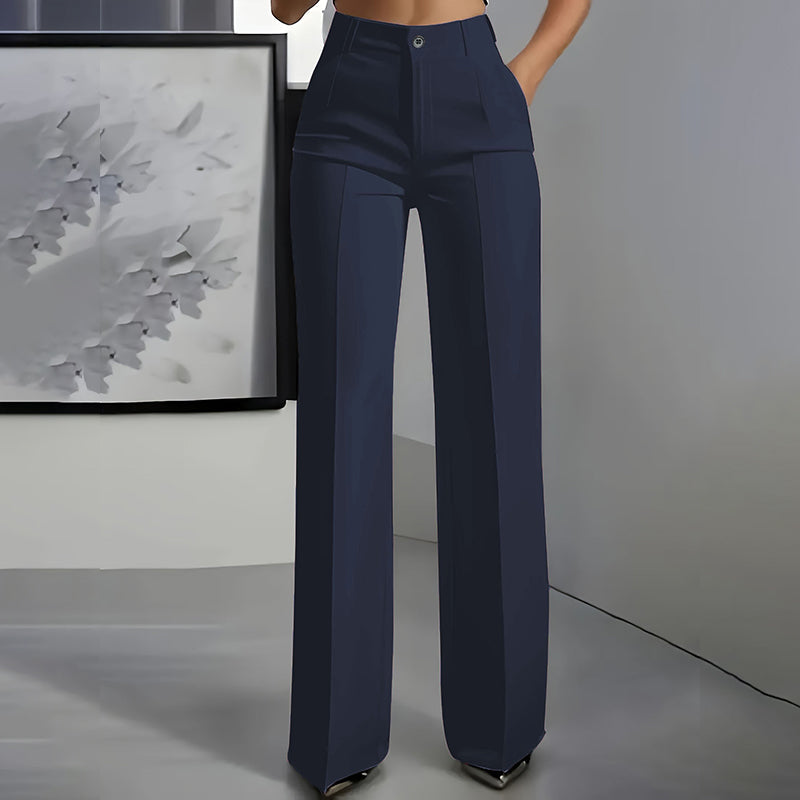 Icone™ SuitTrouser: Comfortabele Pasvorm Flatterende Hoge Taille Pakbroek