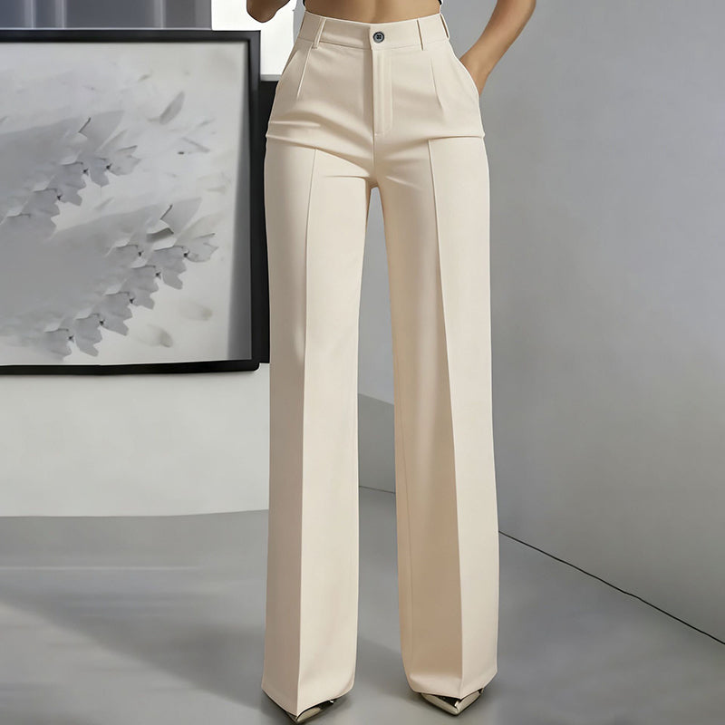 Icone™ SuitTrouser: Comfortabele Pasvorm Flatterende Hoge Taille Pakbroek