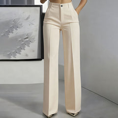 Icone™ SuitTrouser: Comfortabele Pasvorm Flatterende Hoge Taille Pakbroek