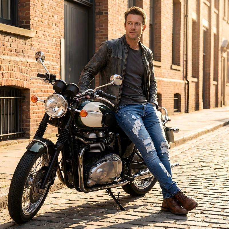 Icone™ RippedJeans: Mannen Stijlvolle Mager Gescheurd Jeans