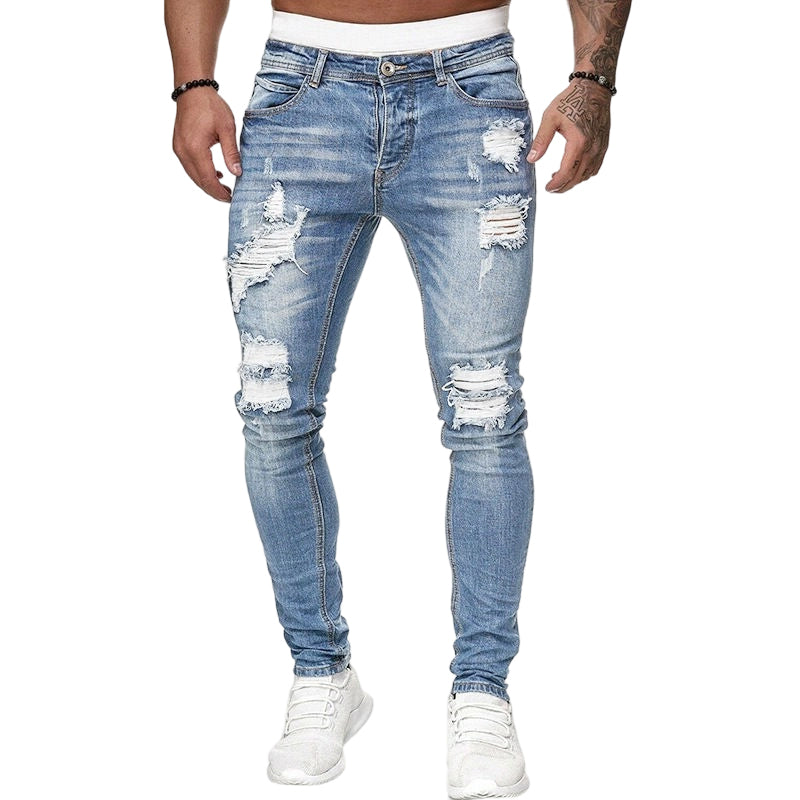 Icone™ RippedJeans: Mannen Stijlvolle Mager Gescheurd Jeans