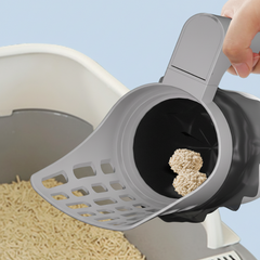 Catfri® LitterScoop: Alles-in-één Kattenbakschep met 5 Rollen Vuilniszakken