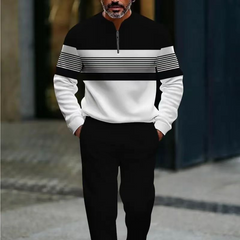 Icone™ GraphicSet: Mannen Toevallig Sportkleding Grafisch Afdrukken Trui En Broek Set