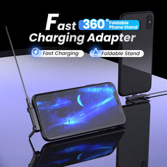 VersatileCharger 1+1 GRATIS: Compacte Veelzijdige Vouwbare Stand Charger Adaptor