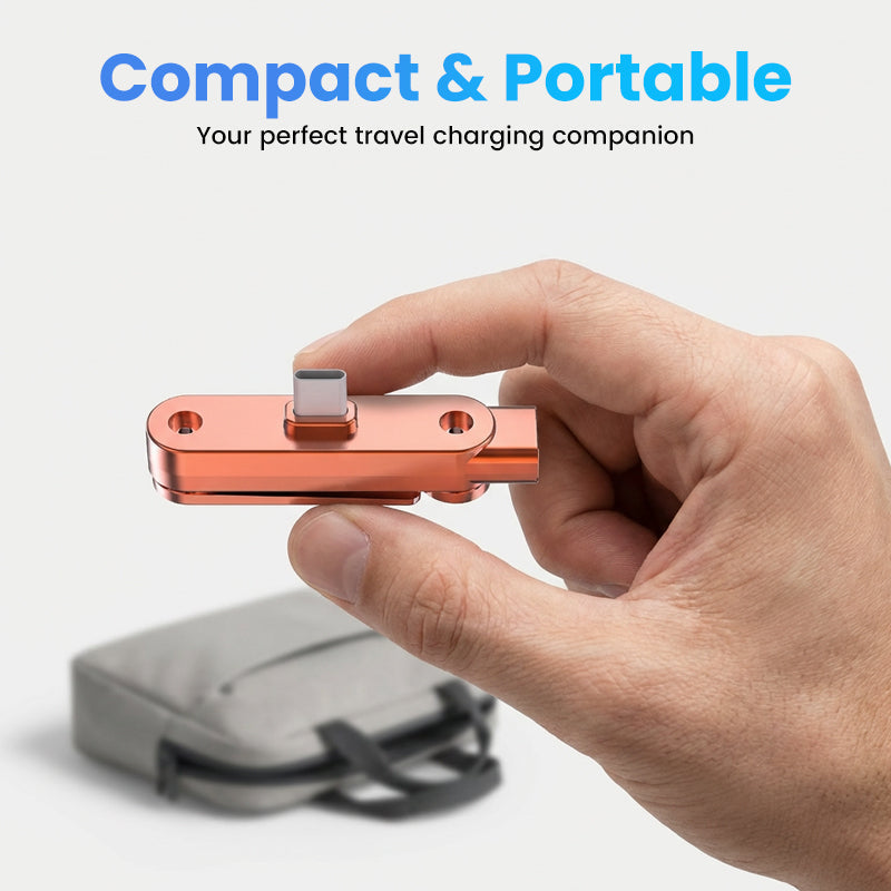 VersatileCharger 1+1 GRATIS: Compacte Veelzijdige Vouwbare Stand Charger Adaptor