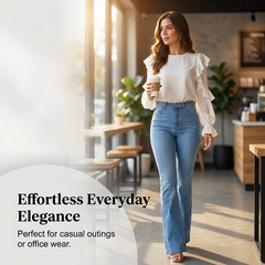 Icone™ ShapeJeans - Dames Dames Dagelijks Hoge taille Vorm Uitlopende Pijpen Jeans