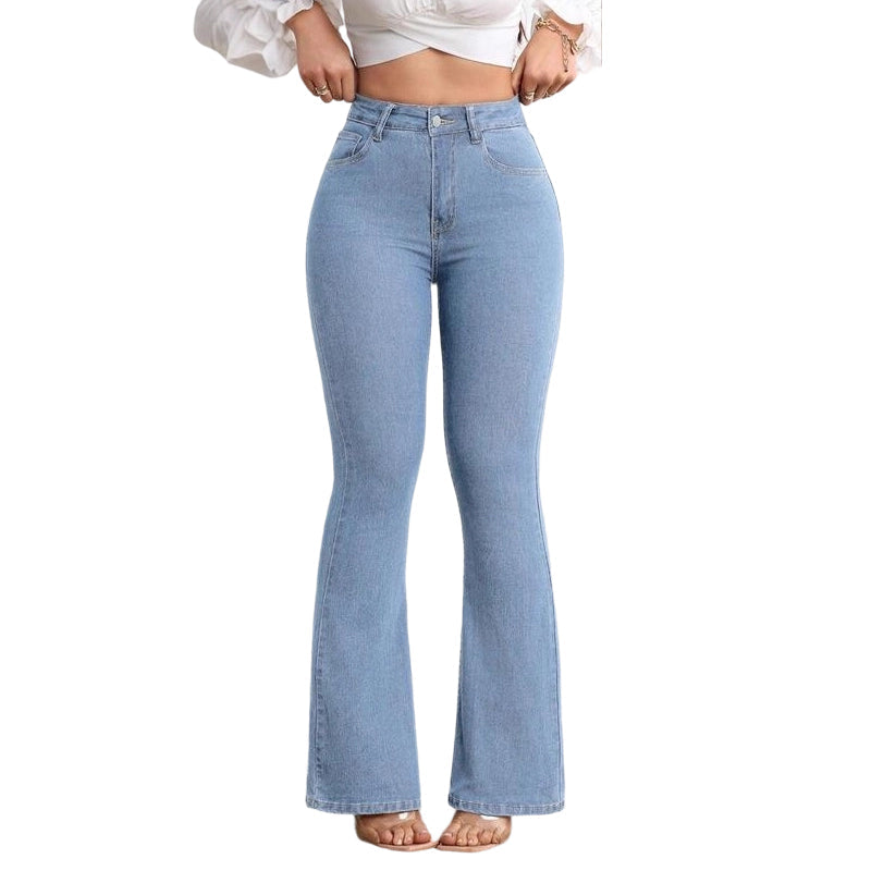 Icone™ ShapeJeans - Dames Dames Dagelijks Hoge taille Vorm Uitlopende Pijpen Jeans