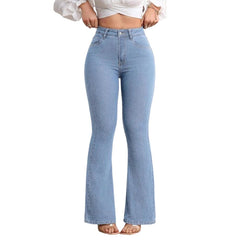 Icone™ ShapeJeans - Dames Dames Dagelijks Hoge taille Vorm Uitlopende Pijpen Jeans