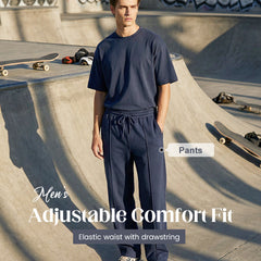 Icone™ ComfortPants: Heren Relaxed Fit Tailleband Casual Reis En Loungebroeken