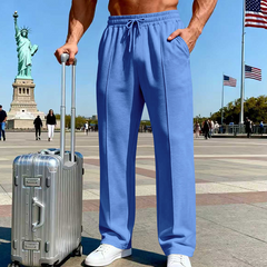 Icone™ ComfortPants: Heren Relaxed Fit Tailleband Casual Reis En Loungebroeken