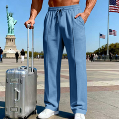 Icone™ ComfortPants: Heren Relaxed Fit Tailleband Casual Reis En Loungebroeken