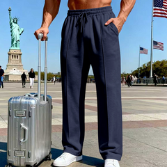Icone™ ComfortPants: Heren Relaxed Fit Tailleband Casual Reis En Loungebroeken