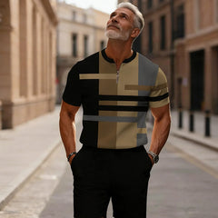 Icone™ CasualWear: Set van Modern Korte Mouwen Hemd en Casual Shorts voor Mannen
