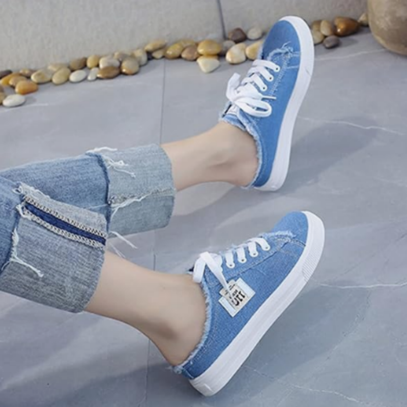 Happy™ DenimSneakers: Gemakkelijke Slip-On Comfortabele Denim Geïnspireerde Sneakers
