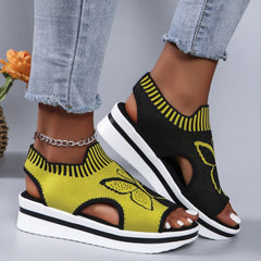Happy™ ButterflySandals: Dames Casual Peep-Toe Sandalen met Vlinderontwerp