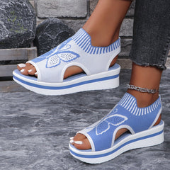 Happy™ ButterflySandals: Dames Casual Peep-Toe Sandalen met Vlinderontwerp