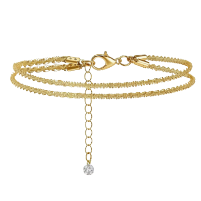 Jewelance™ LayeredAnklet 1+1 GRATIS - Delicate Sprankelende Gelaagde Elegante Enkelband