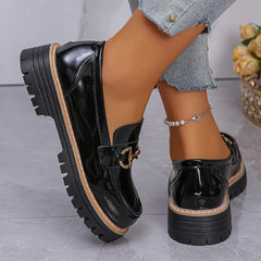 Happy™ WomenLoafers: Laag Hak Vintage Stijl Ketting Dames Loafers
